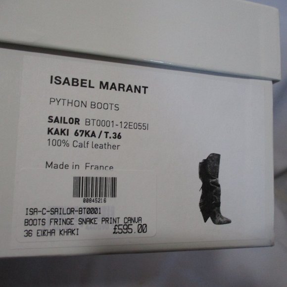 Isabel Marant Green Snakeskin Heeled Boots - Picture 7 of 10